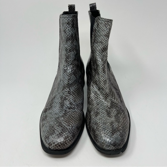 Kenneth Coke Reaction Salt Chelsea Boots Size 11 Snakeskin Reptile Grey - Picture 4 of 7